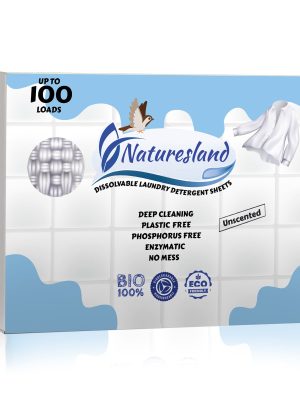 Naturesland Eco Friendly Laundry Detergent Sheets - Unscented