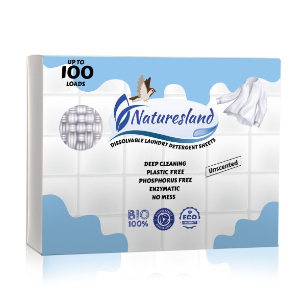 Naturesland Eco Friendly Laundry Detergent Sheets - Unscented